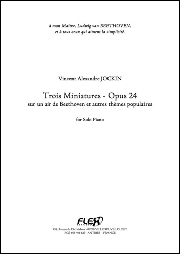 Trois Miniatures - Opus 24 - V. A. JOCKIN - <font color=#666666>Solo Piano</font>