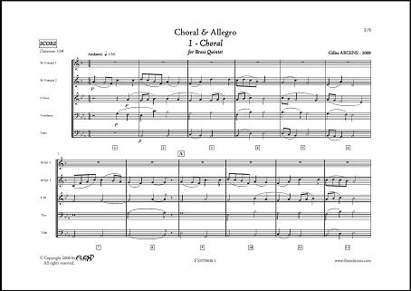 Choral & Allegro - 1 - Choral - G. ARCENS - <font color=#666666>Quintette de Cuivres</font>