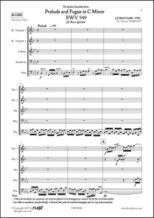 Prelude et Fugue en Do Mineur BWV 549 - J.S. BACH - <font color=#666666>Quintette de Cuivres</font>