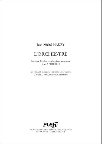L'Orchestre - Full Score - J.-M. MAURY - <font color=#666666>Flute, Clarinet, Trumpet and String Quintet</font>