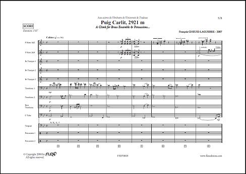 Puig Carlit - F. GHEUSI-LAGUERRE - <font color=#666666>Brass Ensemble and Percussions</font>