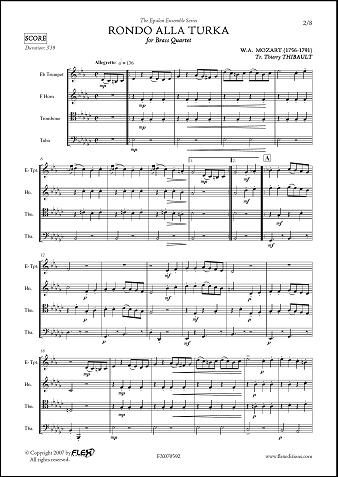 Rondo Alla Turka - W.A. MOZART - <font color=#666666>Brass Quartet</font>