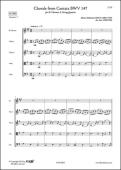 Chorale de la Cantate BVW 147 - J. S. BACH - <font color=#666666>Clarinette et Quatuor à Cordes</font>