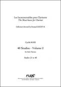 40 Etudes pour Clarinette - Volume 2 - Etudes 21 à 40 - C. ROSE - <font color=#666666>Clarinette Solo</font>