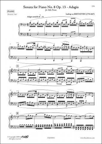Sonate Opus 13 No. 8 - La Pathétique - L.v. BEETHOVEN - <font color=#666666>Piano Solo</font>