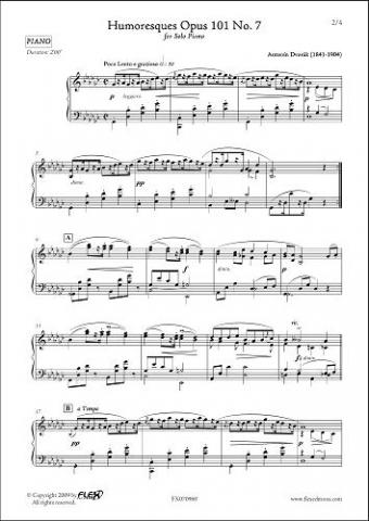 Humoresques Opus 101 No.7 - A. DVORAK - <font color=#666666>Piano Solo</font>