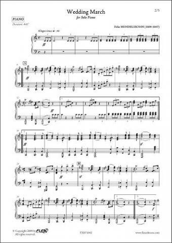 Marche Nuptiale - F. MENDELSSOHN - <font color=#666666>Piano Solo</font>