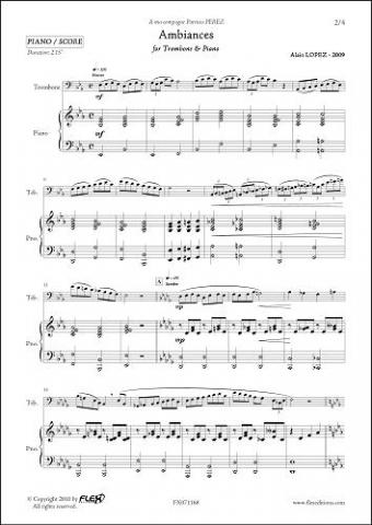 Ambiances - A. LOPEZ - <font color=#666666>Trombone & Piano</font>
