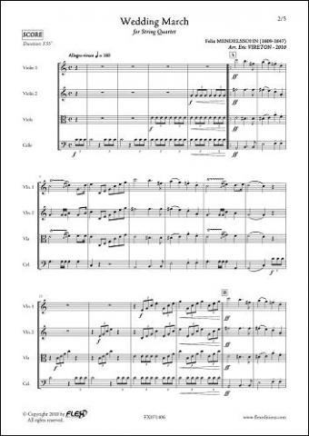 Marche Nuptiale - F. MENDELSSOHN -  <font color=#666666>Quatuor à Cordes</font>