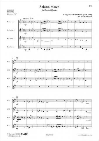 Marche Solennelle - G.F. HAENDEL - <font color=#666666>Quatuor de Clarinettes</font>