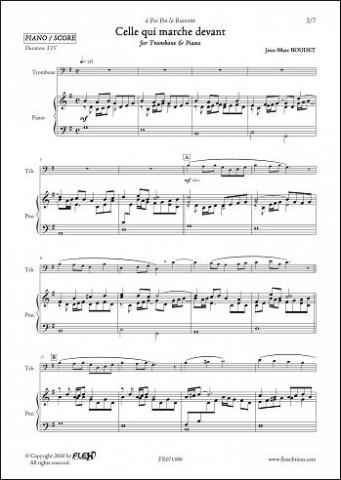 Celle qui Marche Devant - J.-M. BOUDET - <font color=#666666>Trombone & Piano</font>
