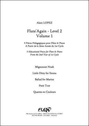 Flute'Again - Niveau 2 - Volume 1 - A. LOPEZ - <font color=#666666>Flûte et Piano</font>