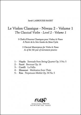 Le Violon Classique - Niveau 2 - Volume 1 - S. LABROUSSE-BAERT - <font color=#666666>Violon et Piano</font>