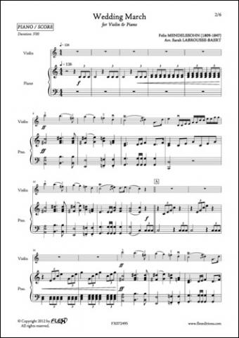 Marche Nuptiale - F. MENDELSSOHN - <font color=#666666>Violon et Piano</font>