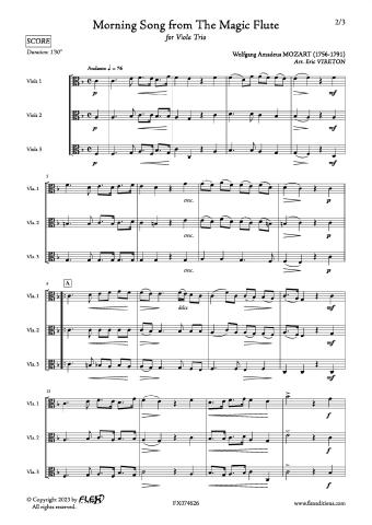Chanson du Matin extrait de La Flûte Enchantée - W. A. MOZART - <font color=#666666>Trio de Violons Altos</font>