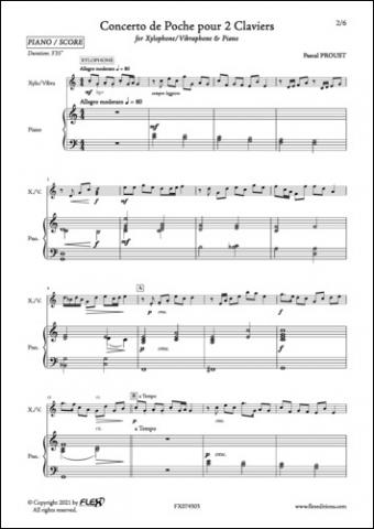 Concerto de Poche pour 2 Claviers - P. PROUST - <font color=#666666>Xylophone/Vibraphone et Piano</font>