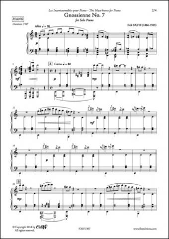 Gnossienne No. 7 - E. SATIE - <font color=#666666>Piano Solo</font>