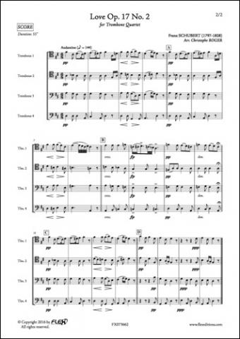 Amour Op. 17 No. 2 - F. SCHUBERT - <font color=#666666>Quatuor de Trombones</font>