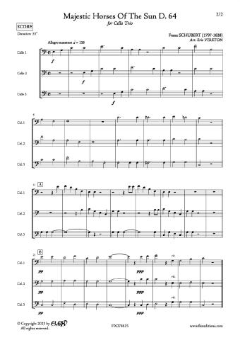 Les Chevaux Majestueux Du Soleil D. 64 - F. SCHUBERT - <font color=#666666>Trio de Violoncelles</font>