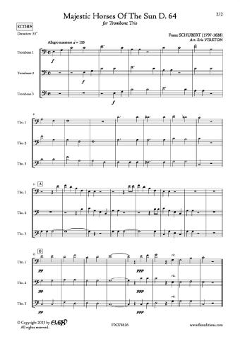 Les Chevaux Majestueux Du Soleil D. 64 - F. SCHUBERT - <font color=#666666>Trio de Trombones</font>