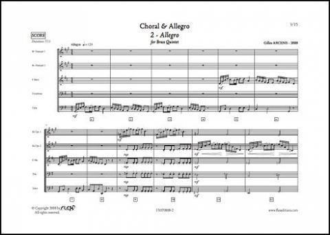 Choral & Allegro - 2 - Allegro - G. ARCENS - <font color=#666666>Quintette de Cuivres</font>