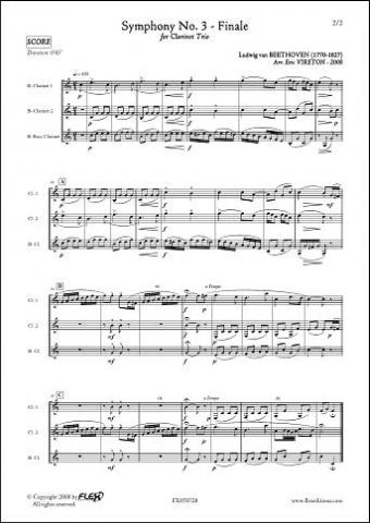 Symphonie No. 3 - Final - L.V BEETHOVEN - <font color=#666666>Trio de Clarinettes</font>